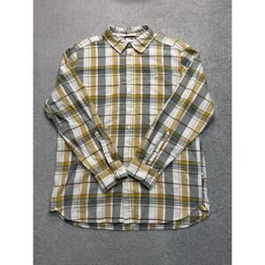 North Face Plaid Long Sleeve Button Up Mens Large